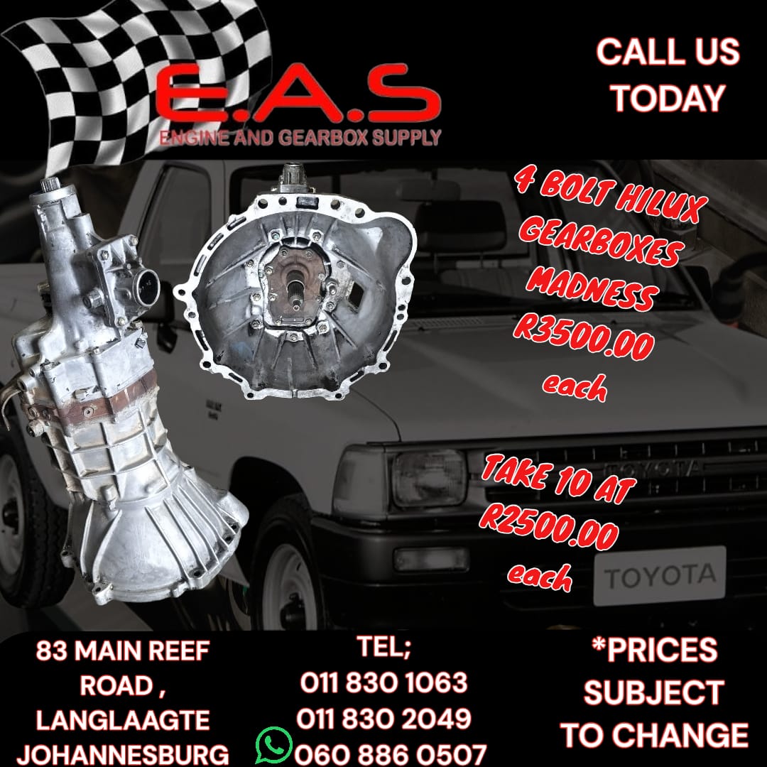 hilux gearbox 4 bolt now on special - Private Seller hilux gearbox 4 bolt now on special - Private Seller