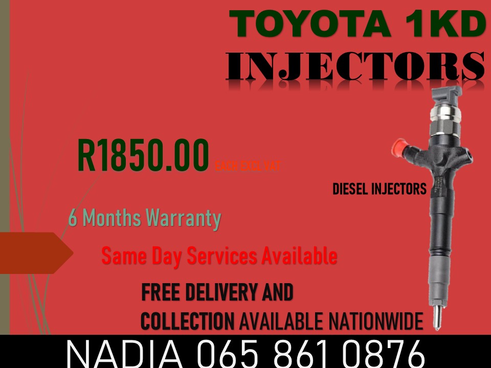 RECONDITIONED AND TESTED DIESEL INJECTORS FOR SALE FOR TOYOTA 1KD - Private Seller RECONDITIONED AND TESTED DIESEL INJECTORS FOR SALE FOR TOYOTA 1KD - Private Seller