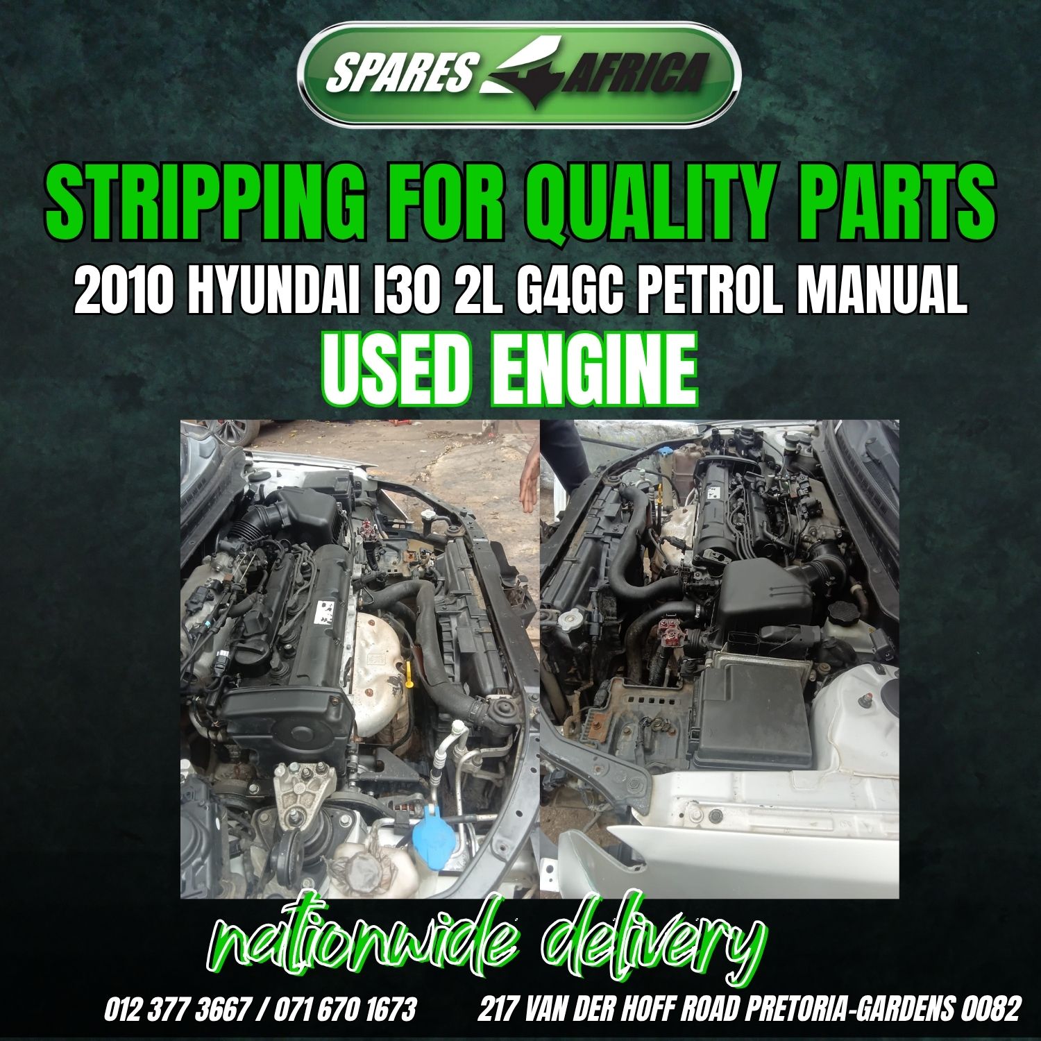 USED 2010 HYUNDAI i30 2.0 G4GC ENGINE - Private Seller USED 2010 HYUNDAI i30 2.0 G4GC ENGINE - Private Seller