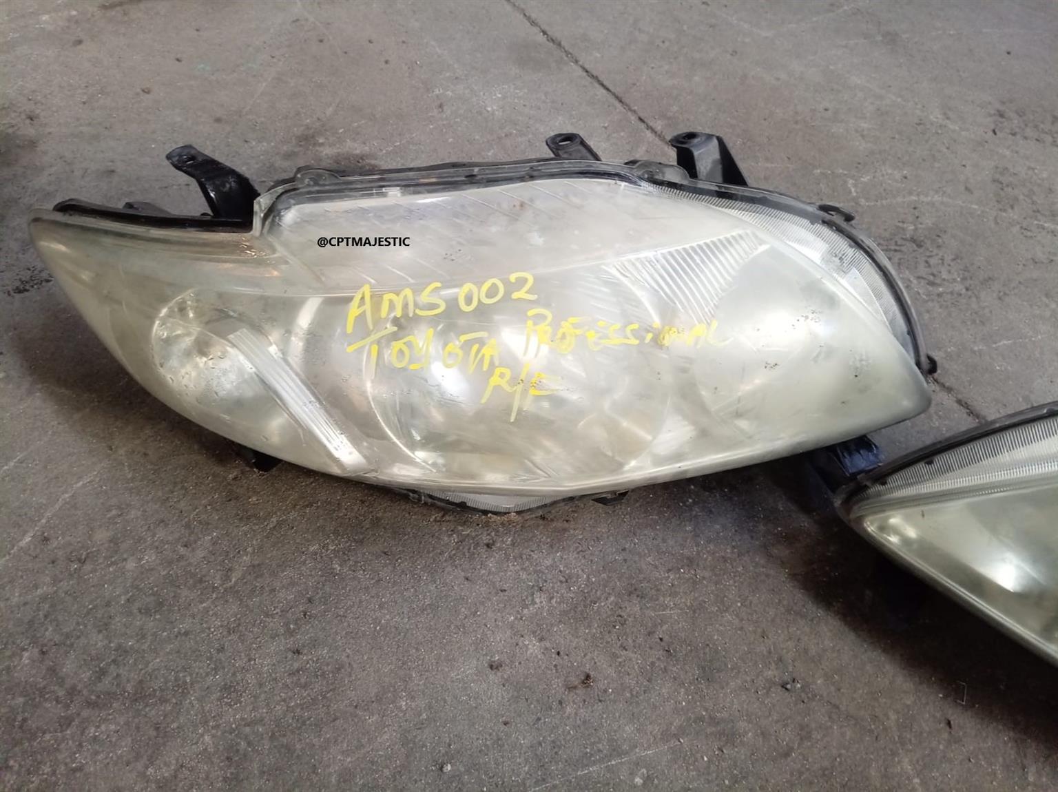 TOYOTA CAROLLA PROFESSIONAL 2009 HEADLIGHTS FOR SALE - Private Seller TOYOTA CAROLLA PROFESSIONAL 2009 HEADLIGHTS FOR SALE - Private Seller