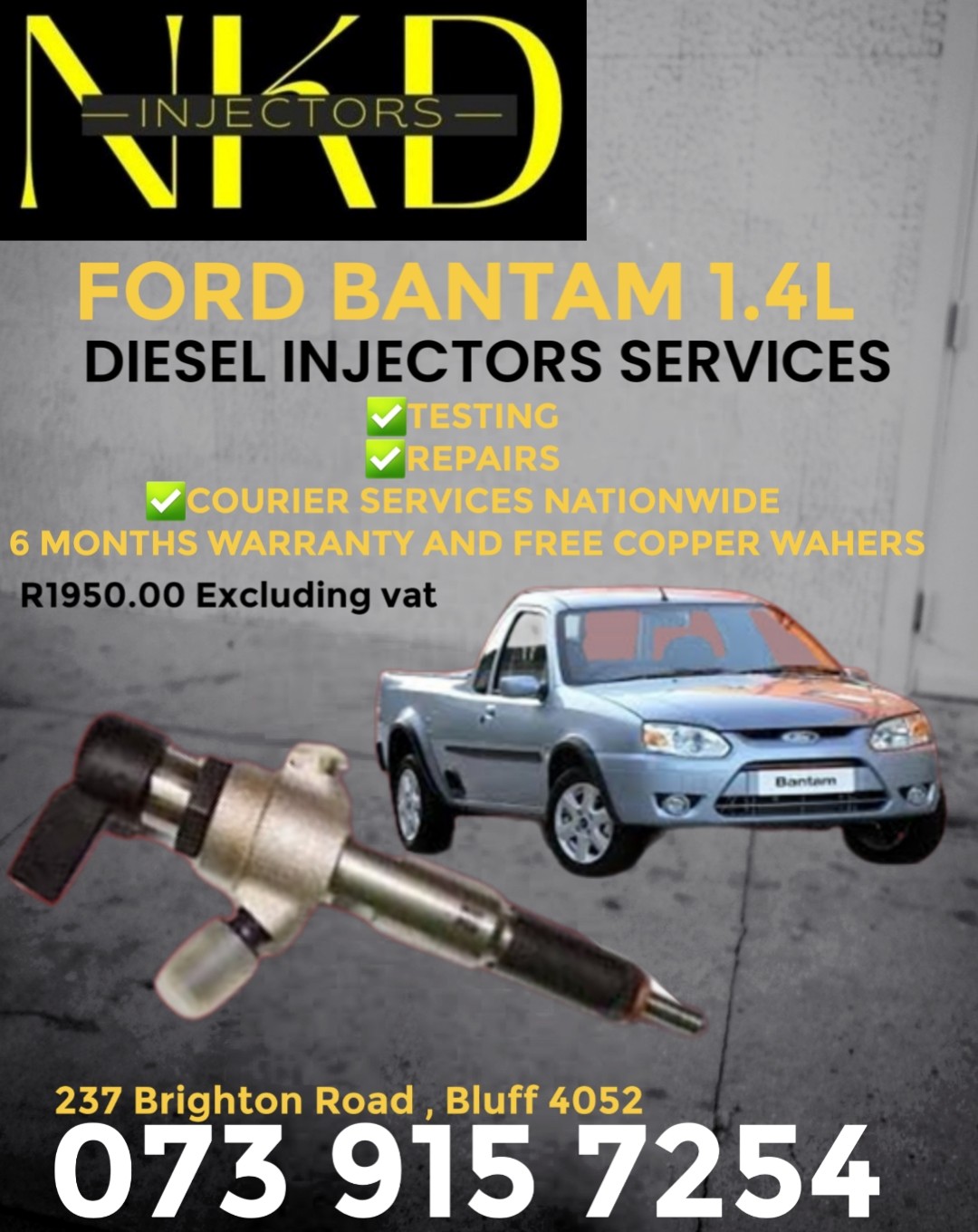 Ford Bantam 1.4L Book Your Injector test today ! - Private Seller Ford Bantam 1.4L Book Your Injector test today ! - Private Seller