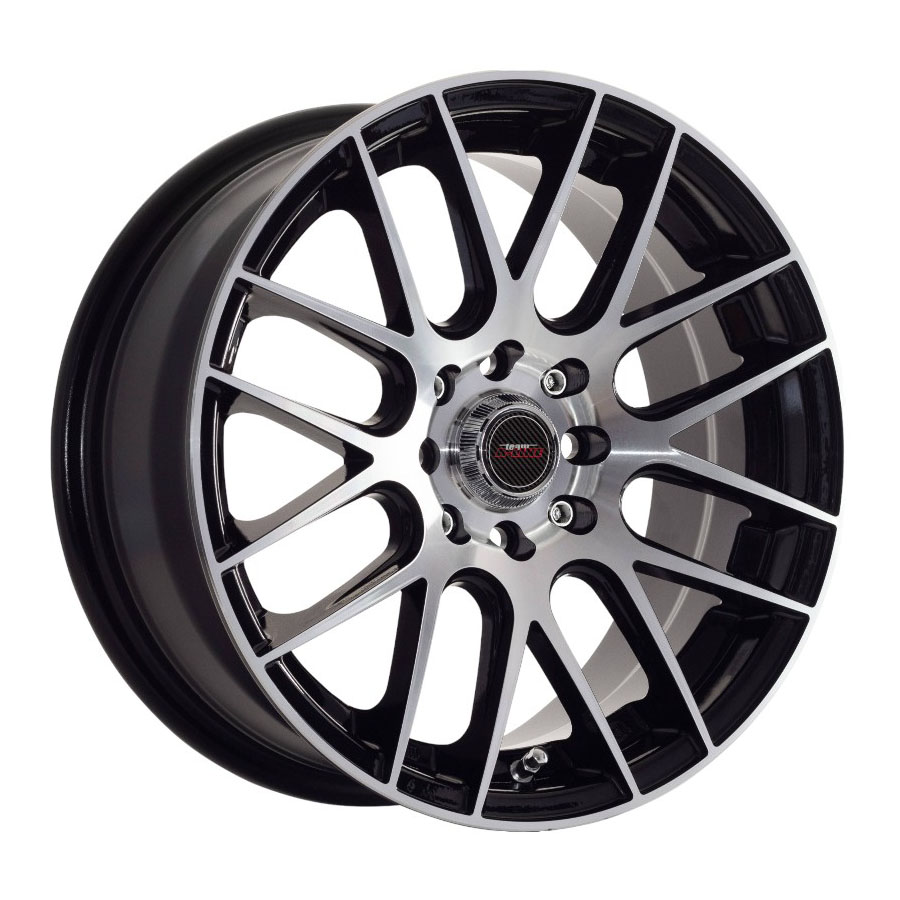 15″ A-Line Octane 4/100 & 4/108 Black Machine Face Alloy Wheels