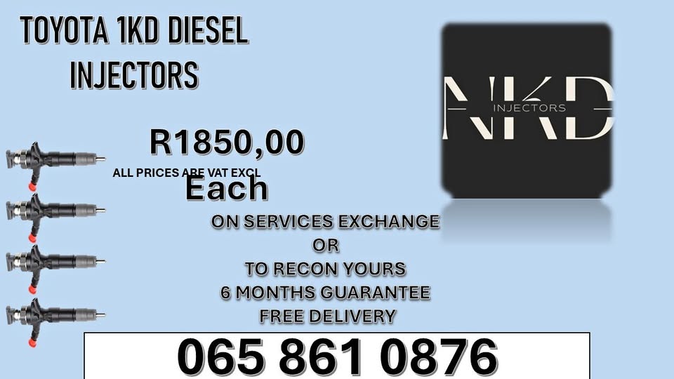 TOYOTA 1KD DIESEL INJECTORS FOR SALE NEW AND RECON - Private Seller TOYOTA 1KD DIESEL INJECTORS FOR SALE NEW AND RECON - Private Seller