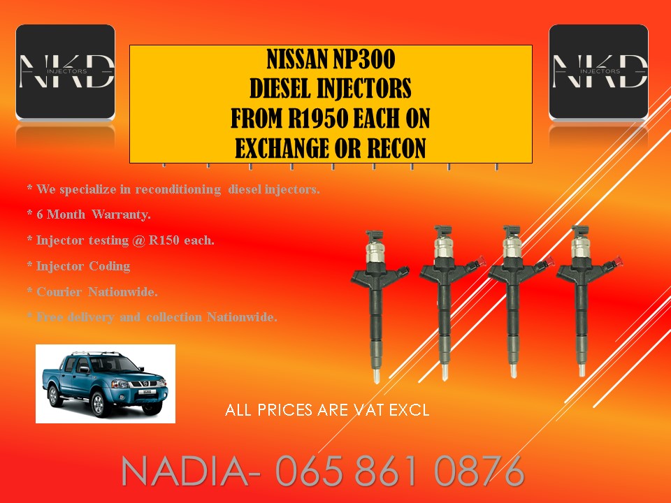 Nissan NP300 Common rail diesel injectors for sale - Private Seller Nissan NP300 Common rail diesel injectors for sale - Private Seller