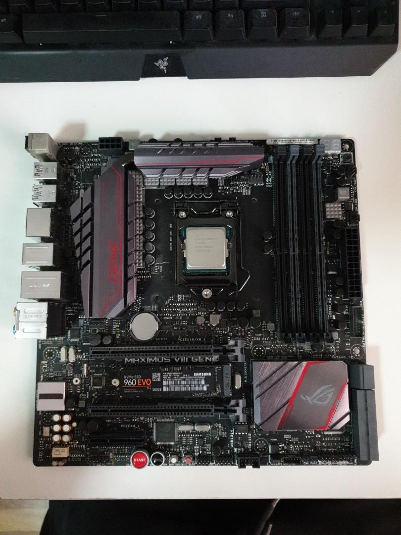 Asus motherboard with i5 CPU and gskill ddr4 16gb ram and nvidia graphics card 