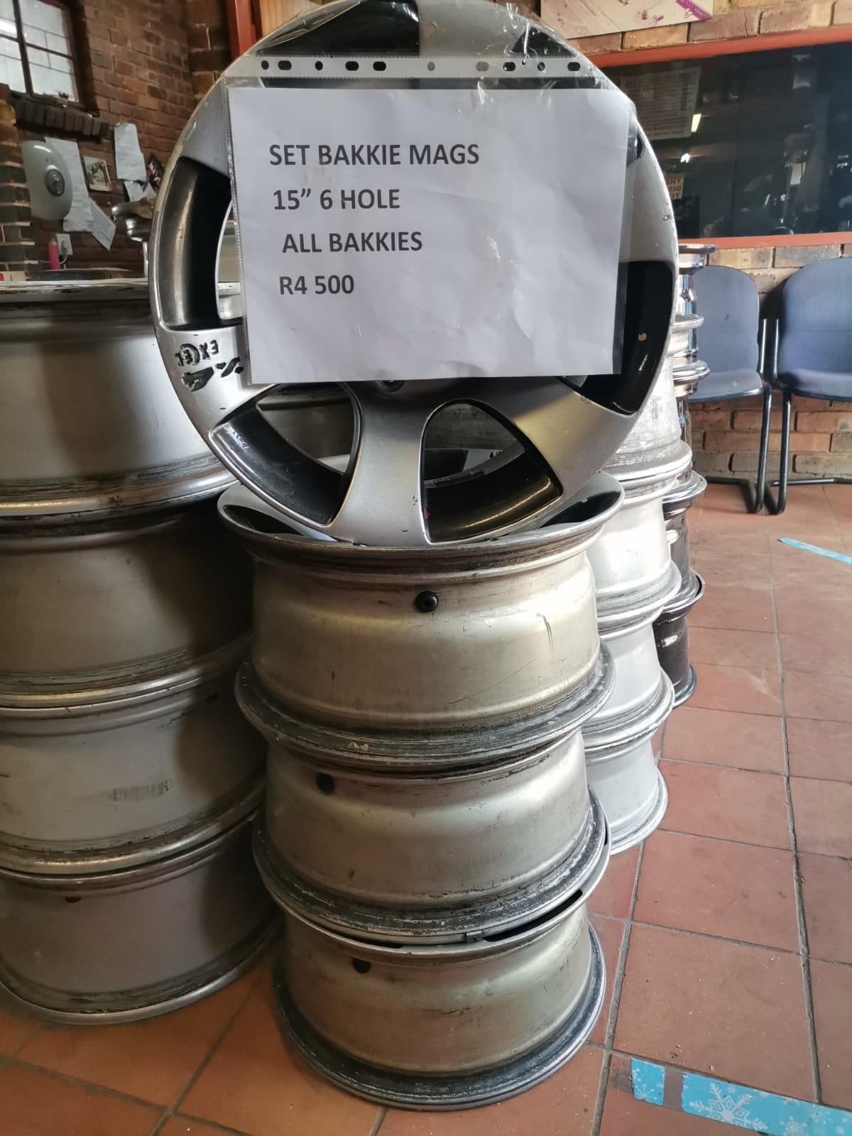 MAGS BAKKIE 15'' 6 HOLE SET ALL BAKKIES FOR SALE - Private Seller MAGS BAKKIE 15'' 6 HOLE SET ALL BAKKIES FOR SALE - Private Seller