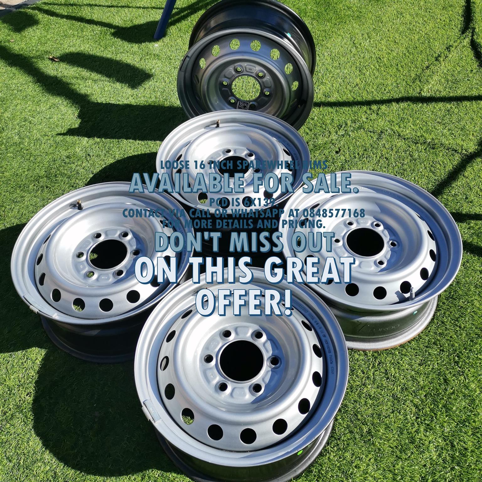 Loose Single 16 Inch Bakkie/Pick-Up/Van Sparewheel Rims-Pcd-6x139. - Private Seller