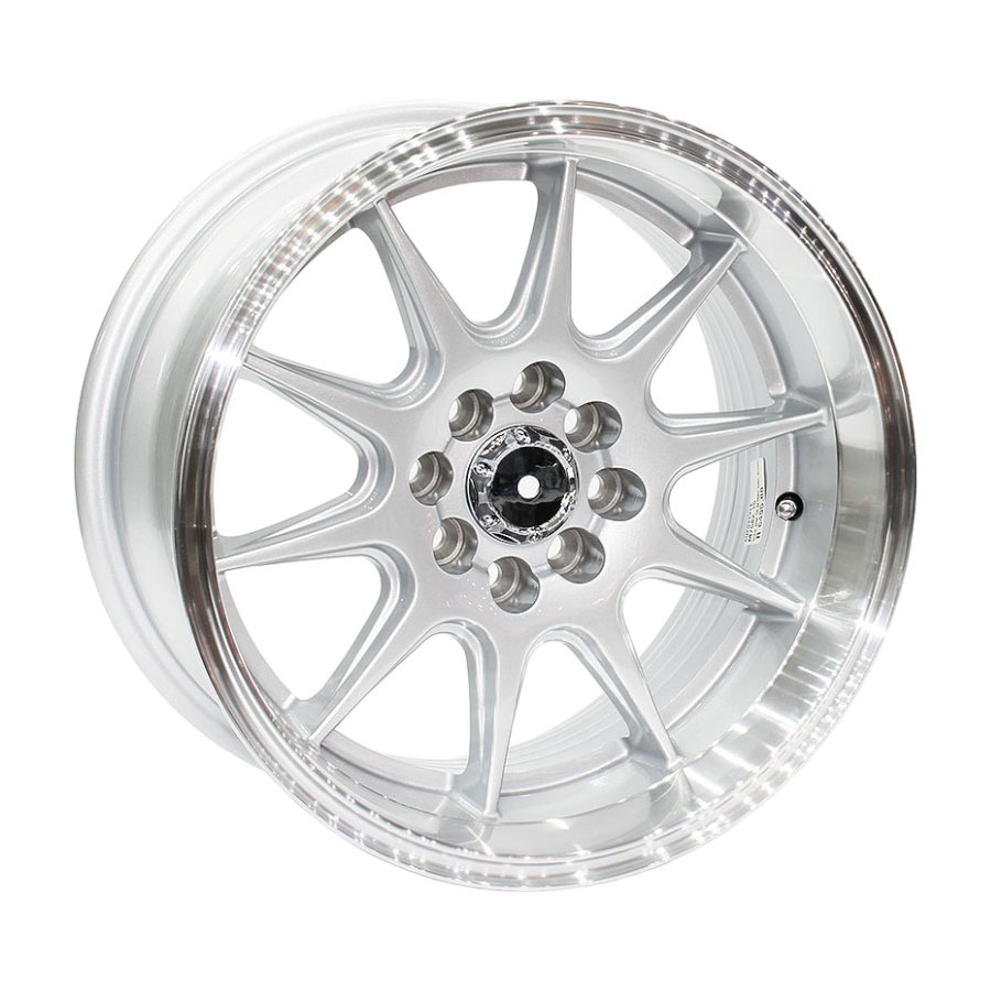 15″ M5782 4/100 & 4/108 Silver Machine Lip Alloy Wheels