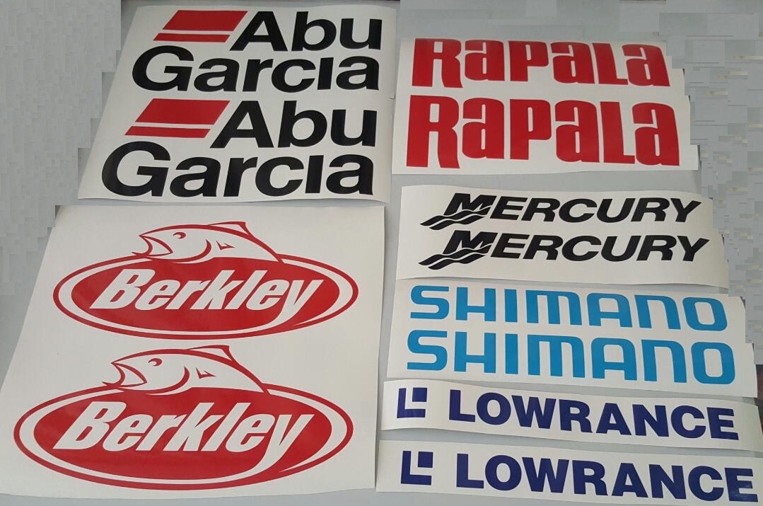 Boat / fishing decals stickers / vinyl cut graphics