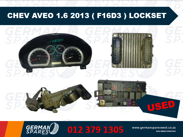 CHEV AVEO 1.6 ( F16D3 ) USED LOCKSET FOR SALE - Private Seller CHEV AVEO 1.6 ( F16D3 ) USED LOCKSET FOR SALE - Private Seller