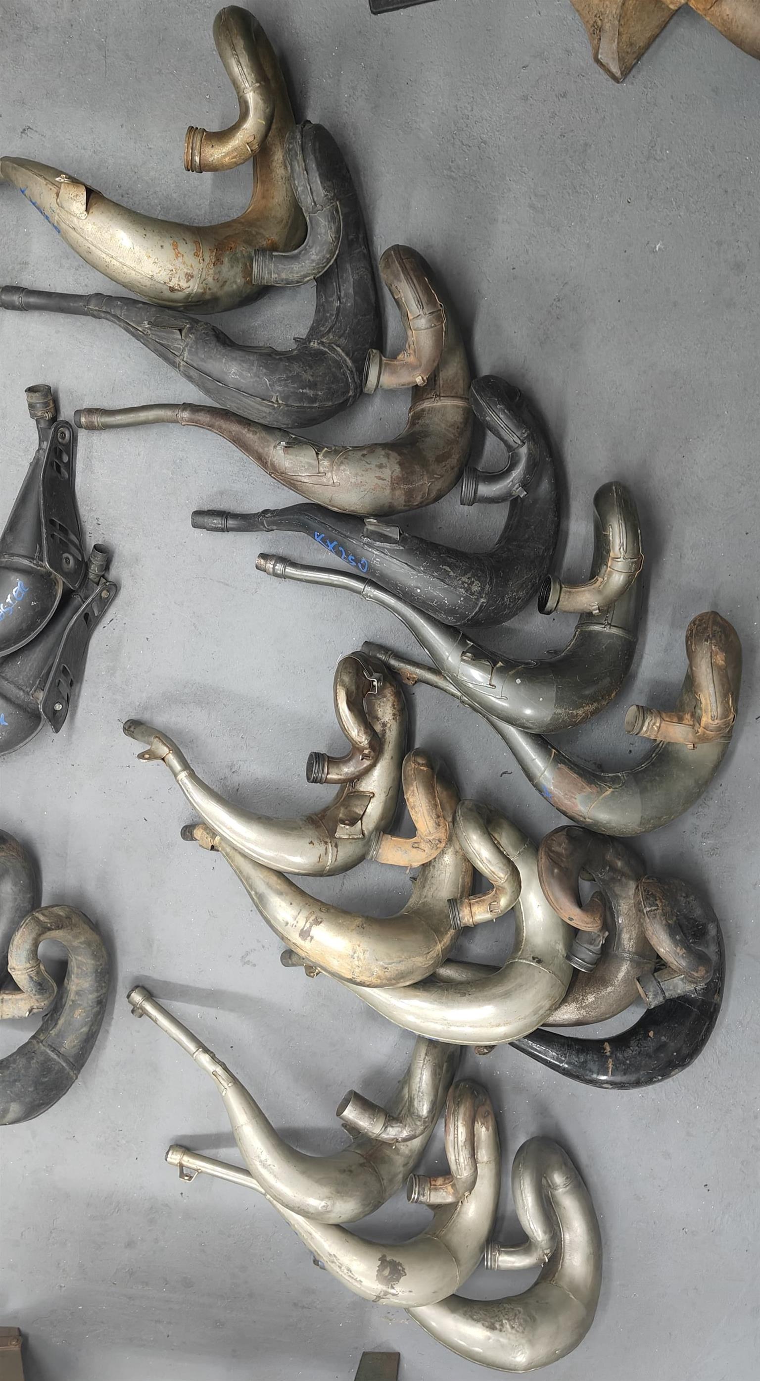 VARIETY OF 2ND HAND 2 STROKE HEADERS FOR SALE.