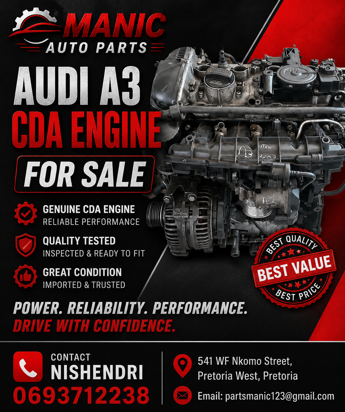 A3 CDA ENGINE FOR SALE. - Private Seller A3 CDA ENGINE FOR SALE. - Private Seller