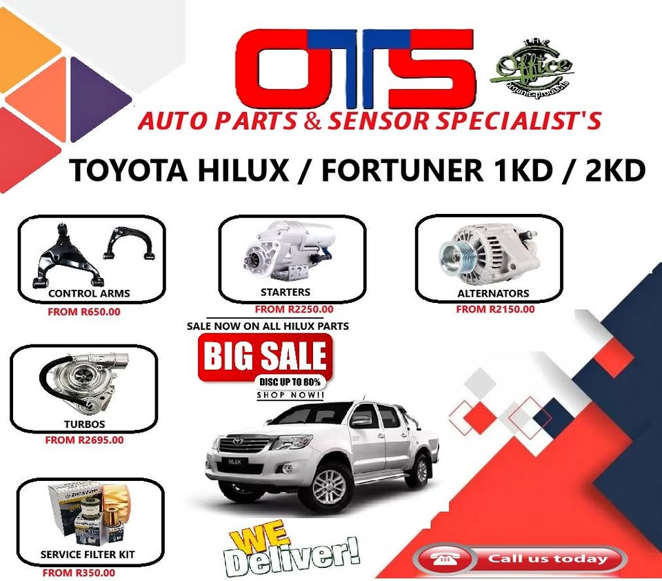 Toyota Hilux Specials replacements parts to auto Sensors We Got You Covered Call Us today - Private Seller