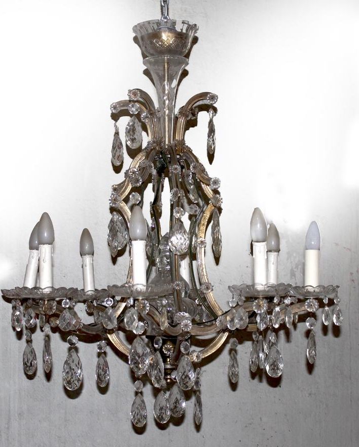 Antique crystal chandeliers