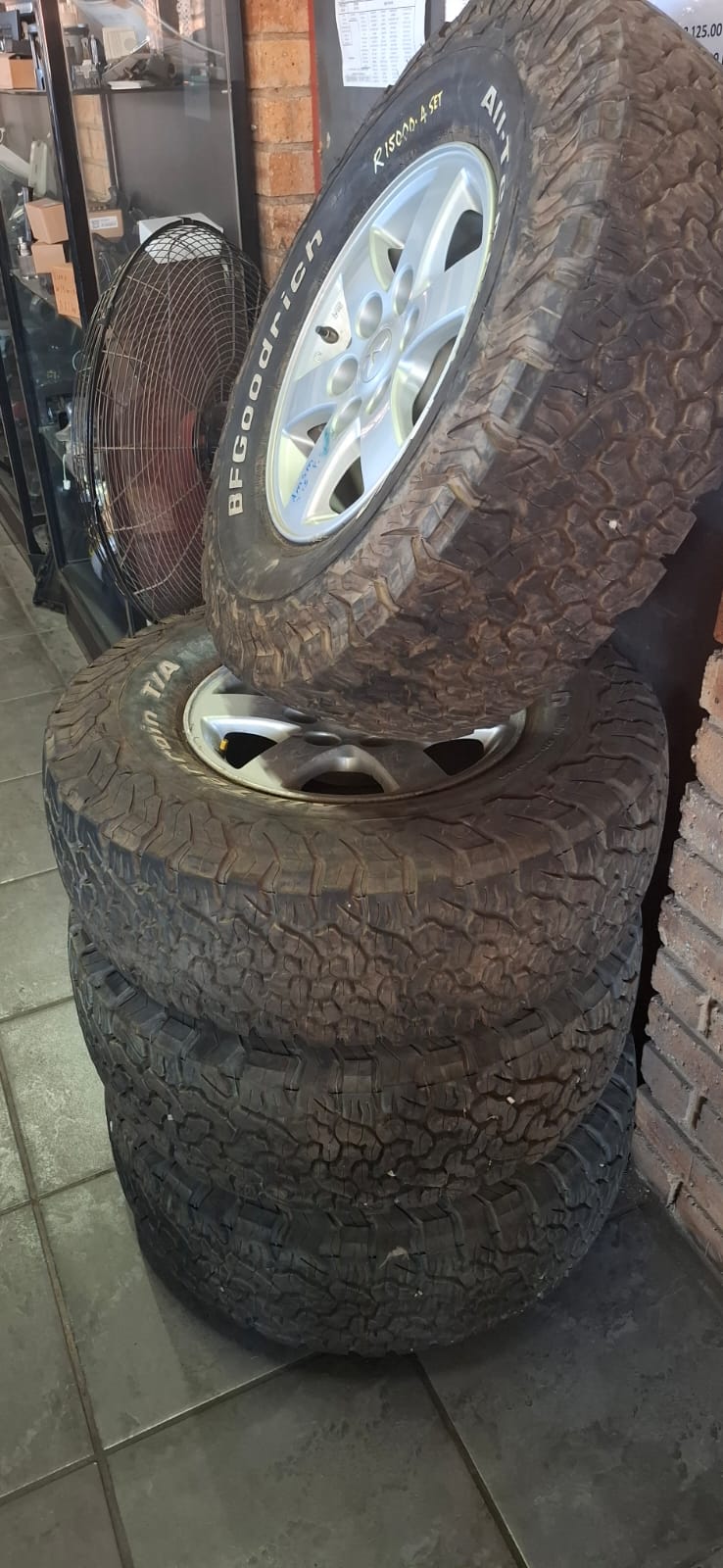 For Sale: Mitsubishi Pajero 16-inch BFGoodrich Mag Rim & Tire Set (Second-Hand)