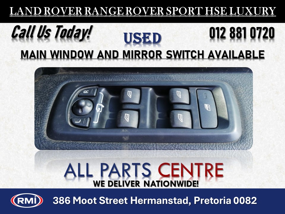 Land Rover Range Rover Sport Hse Luxury Used Main Window and Mirror Switch Land Rover Range Rover Sport Hse Luxury Used Main Window and Mirror Switch