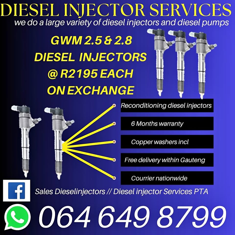 GWM 2.5 & 2.8 Diesel injectors - Private Seller GWM 2.5 & 2.8 Diesel injectors - Private Seller