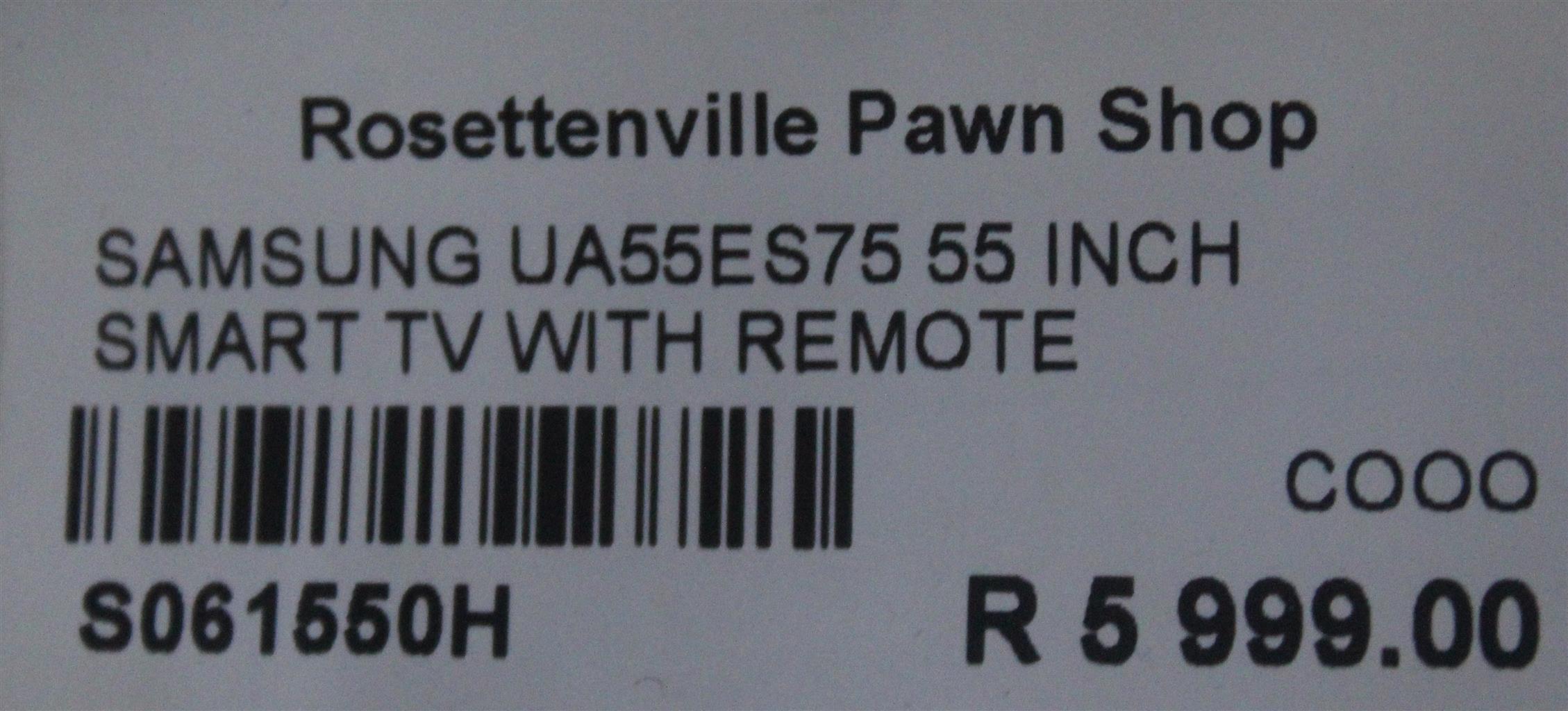SAMSUNG UA55ES75 55INCH SMART TV WITH REMOTE S061550H