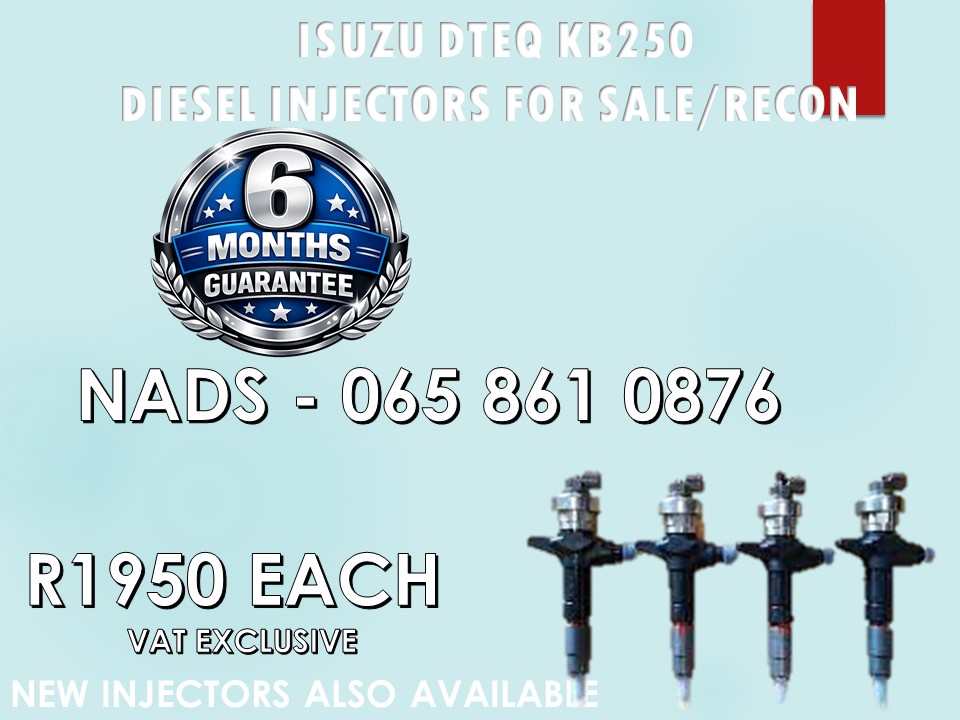 ISUZU DTEQ KB250 DIESEL INJECTORS FOR SALE OR RECON NATIONWIDE - Private Seller ISUZU DTEQ KB250 DIESEL INJECTORS FOR SALE OR RECON NATIONWIDE - Private Seller
