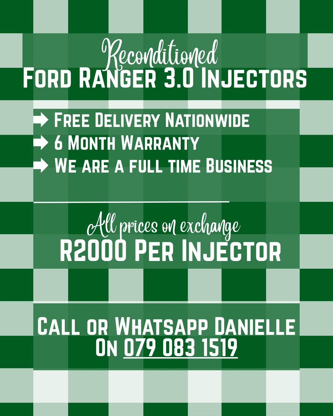 FORD RANGER 3.0 INJECTORS FOR SALE WITH WARRANTY INCLUDED - Private Seller FORD RANGER 3.0 INJECTORS FOR SALE WITH WARRANTY INCLUDED - Private Seller