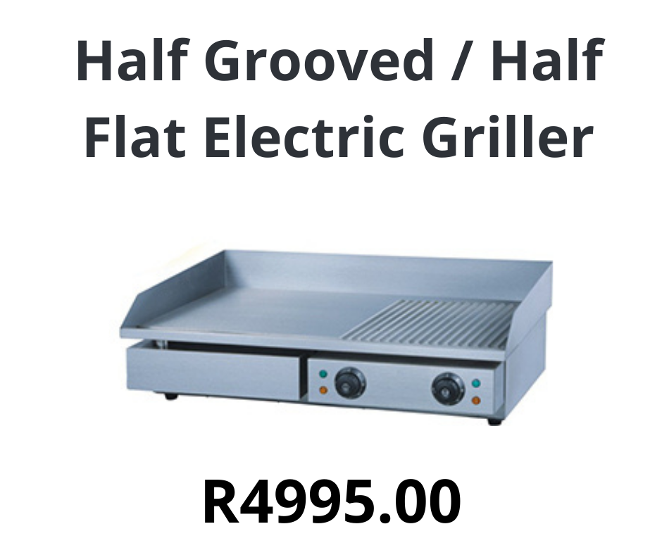 Half Grooved / Half Flat Electric Griller NEW