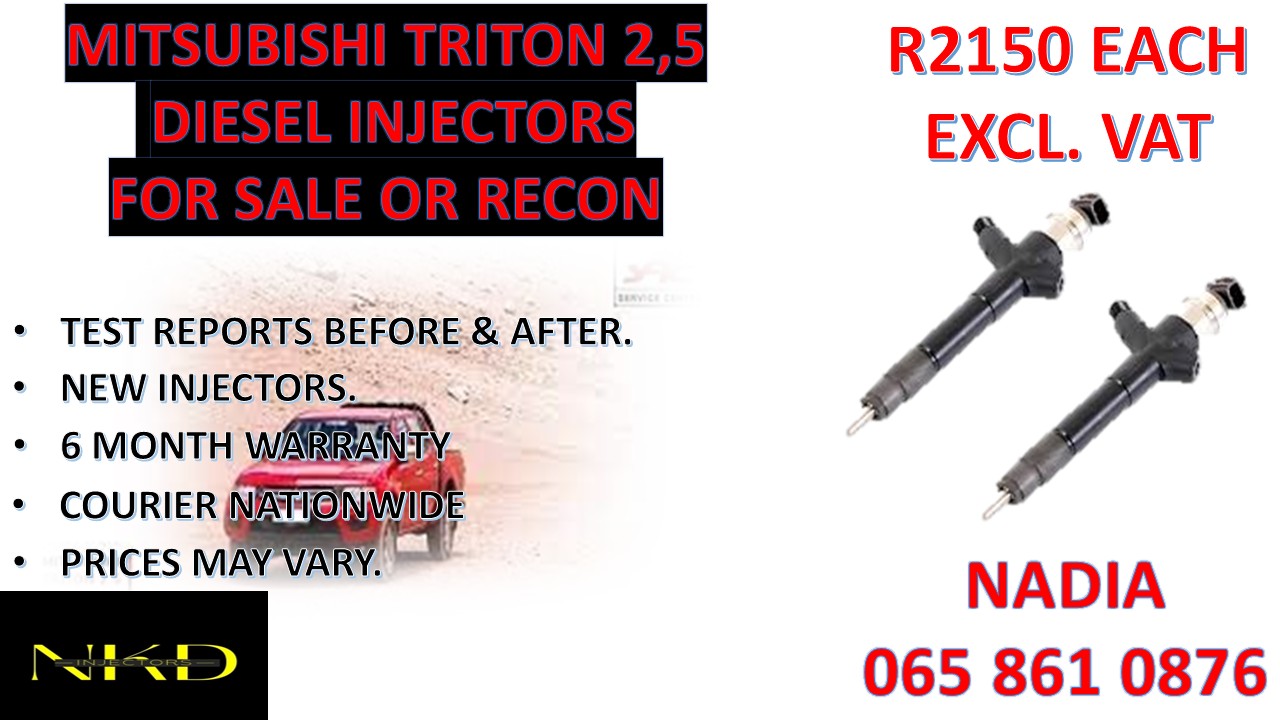 DIESEL INJECTORS FOR SALE FOR MITSUBISHI TRITON 2.5 - Private Seller DIESEL INJECTORS FOR SALE FOR MITSUBISHI TRITON 2.5 - Private Seller