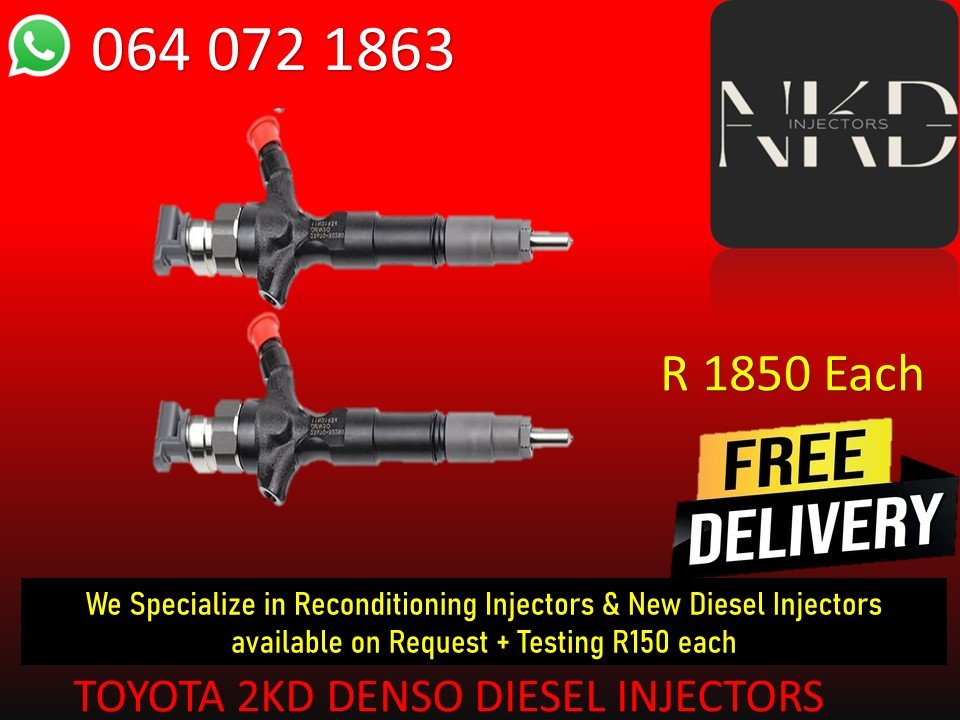 DIESEL INJECTORS FOR TOYOTA 2KD AND 1KD DIESEL INJECTORS FOR SALE - Private Seller DIESEL INJECTORS FOR TOYOTA 2KD AND 1KD DIESEL INJECTORS FOR SALE - Private Seller