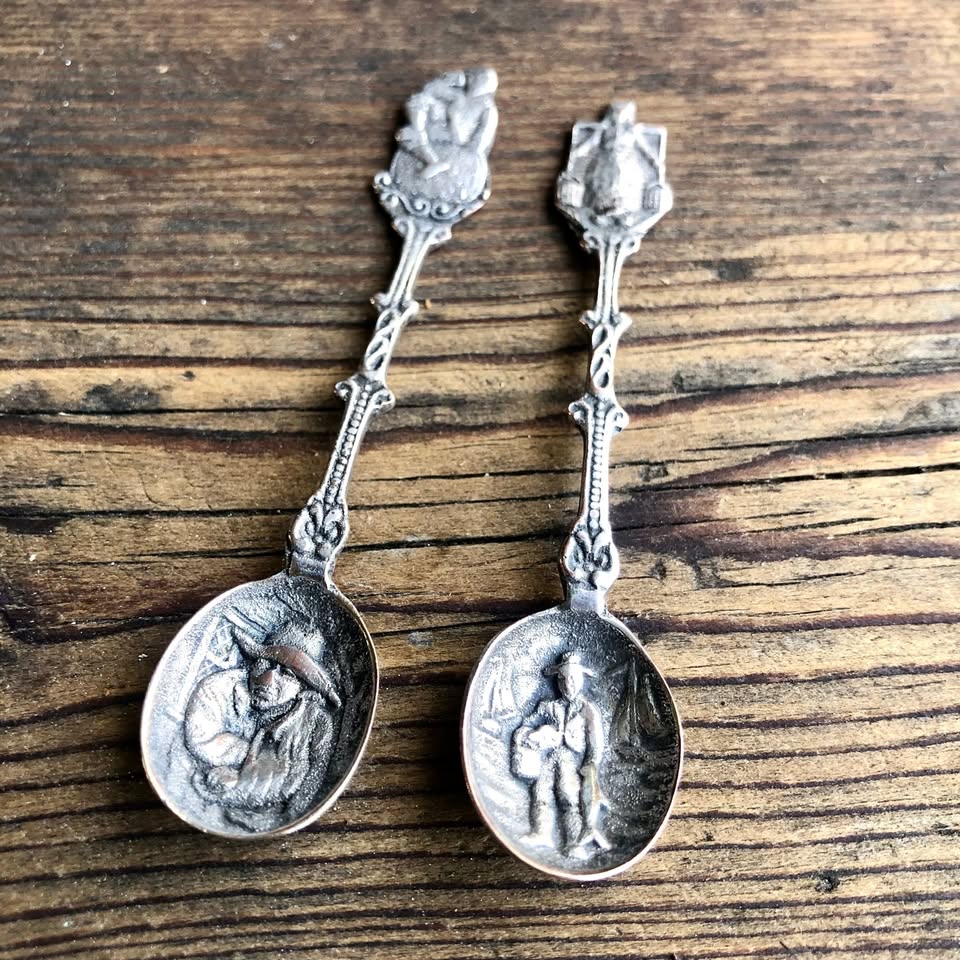 Two Charming Vintage Dutch Silver-Plated Mustard Spoons โ Made in Holland 90 (11.5 cm) Two Charming Vintage Dutch Silver-Plated Mustard Spoons โ Made in Holland 90 (11.5 cm)