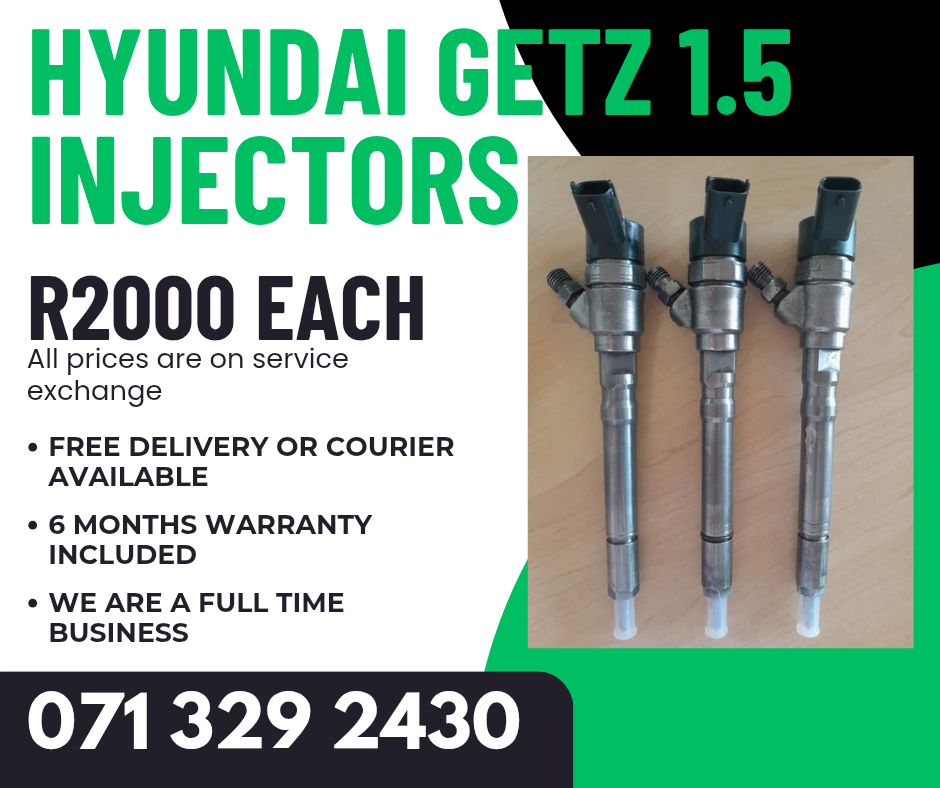 HYUNDAI GETZ 1.5 DIESEL INJECTORS FOR SALE WITH WARRANTY - Private Seller HYUNDAI GETZ 1.5 DIESEL INJECTORS FOR SALE WITH WARRANTY - Private Seller