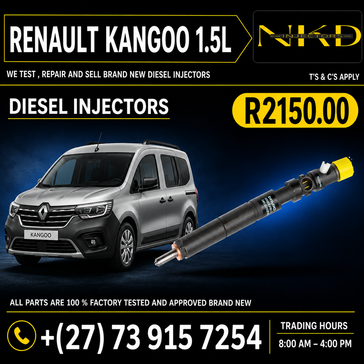 Renault_Kangoo 1.5L_Injectors - Private Seller Renault_Kangoo 1.5L_Injectors - Private Seller