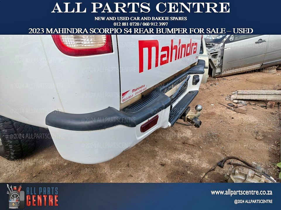 S4 Mahindra Scorpio 2023 rear bumper for sale – used - Private Seller S4 Mahindra Scorpio 2023 rear bumper for sale – used - Private Seller