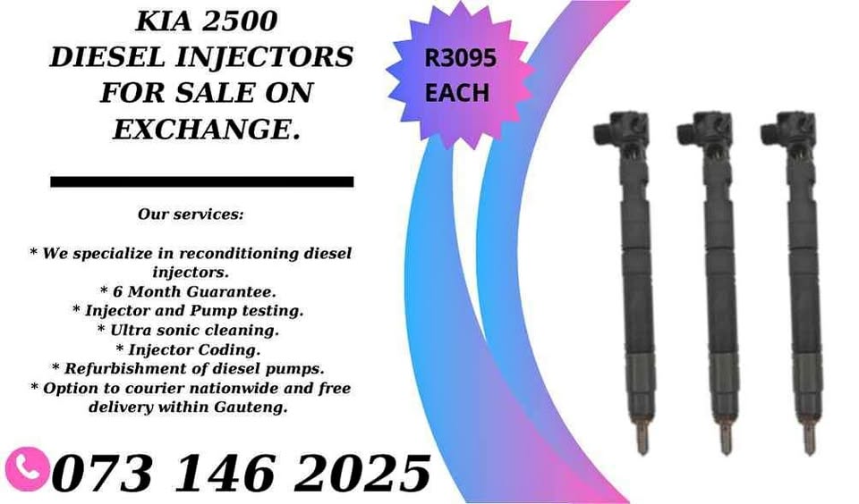 KIA 2500 diesel injectors for sale on exchange or to recon your own with 6months warranty - Private Seller KIA 2500 diesel injectors for sale on exchange or to recon your own with 6months warranty - Private Seller
