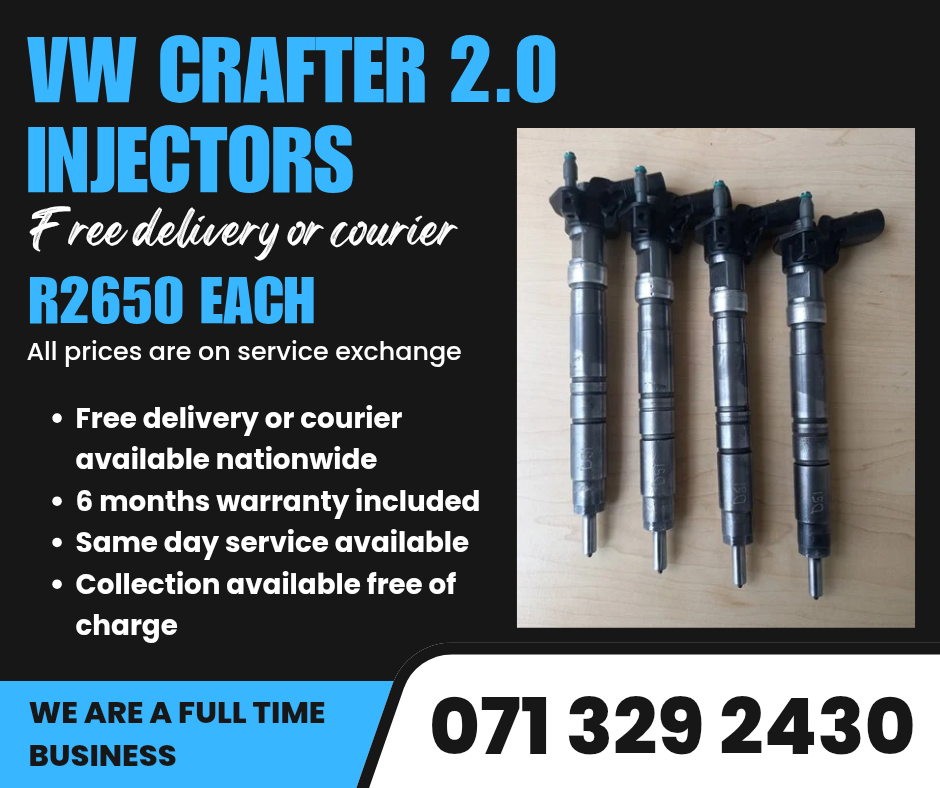 VW CRAFTER 2.0 INJECTORS FOR SALE WITH WARRANTY - Private Seller VW CRAFTER 2.0 INJECTORS FOR SALE WITH WARRANTY - Private Seller