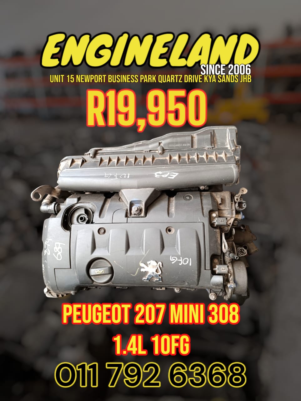 Peugeot 207, 308 1.4L EP3 10FG engine - Private Seller Peugeot 207, 308 1.4L EP3 10FG engine - Private Seller