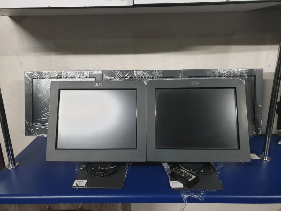 Touch Screen IBM Flat Panel, Black 17 -inch screen size LCD, with stand