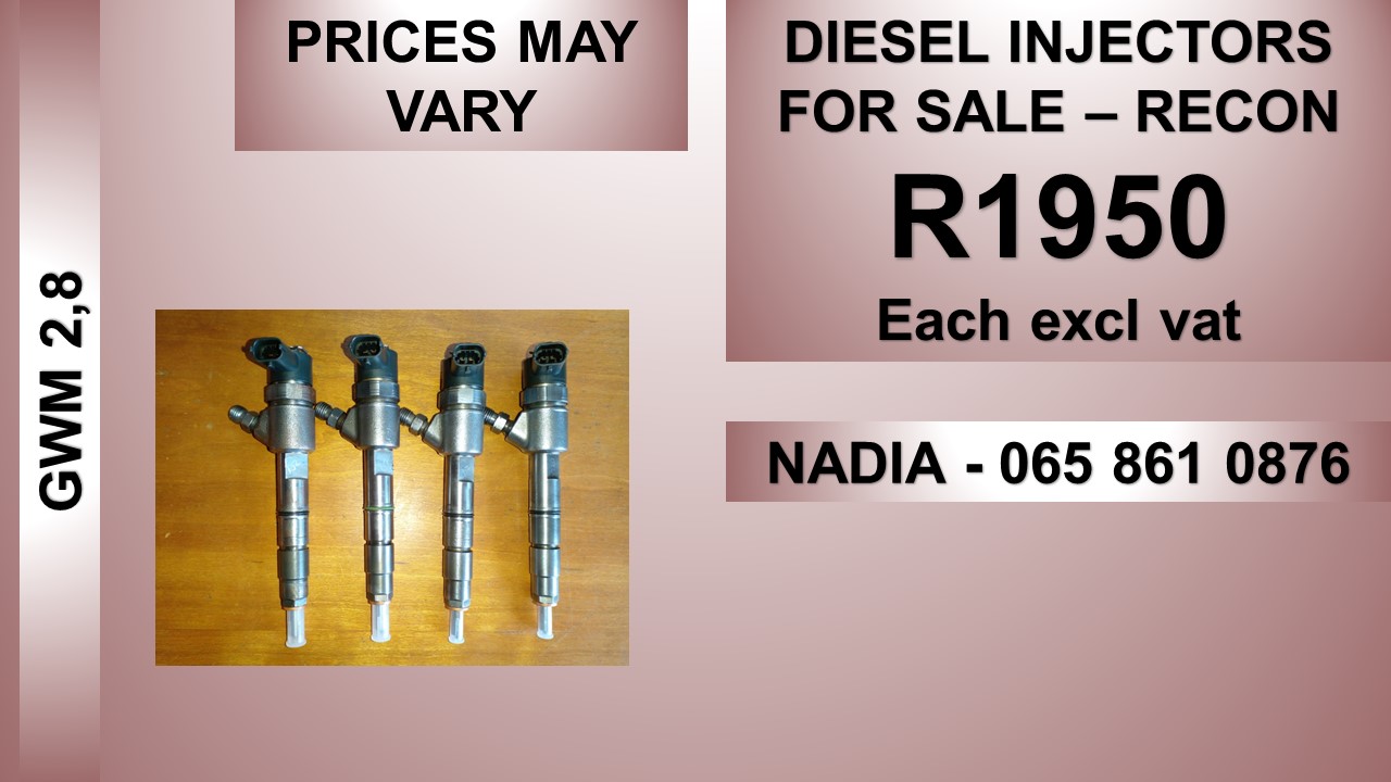 GWM 2.8 DIESEL INJECTORS FOR SALE OR TO RECON NATIONWIDE - Private Seller GWM 2.8 DIESEL INJECTORS FOR SALE OR TO RECON NATIONWIDE - Private Seller