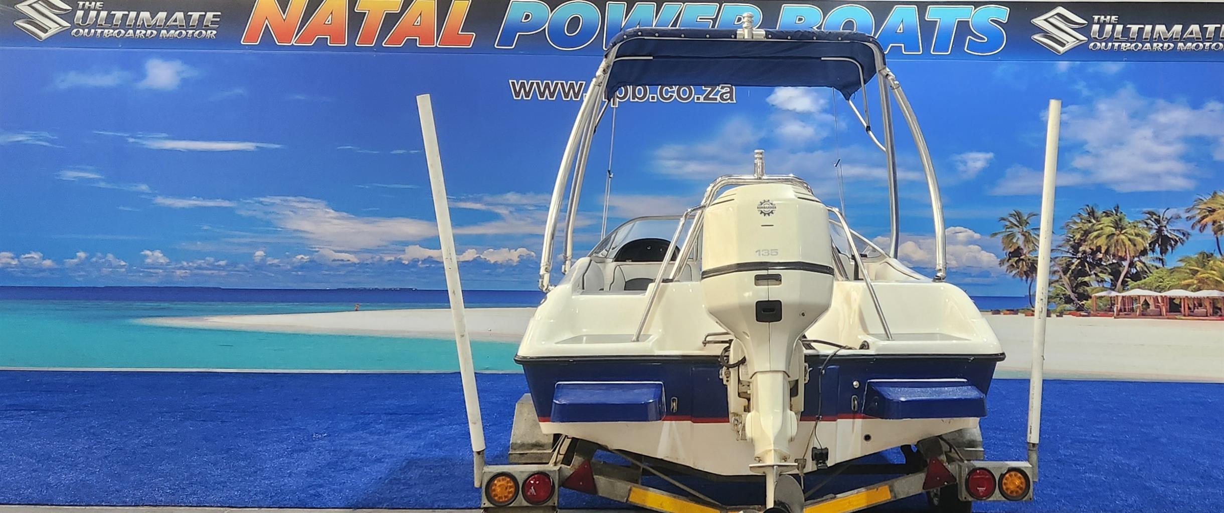 CLASSIC 170 ON TRAILER 135 HP JOHNSON V4