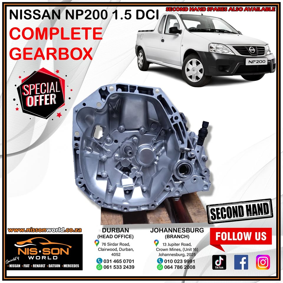 Nissan NP200 1.5 DCI Complete Gearbox - Private Seller Nissan NP200 1.5 DCI Complete Gearbox - Private Seller