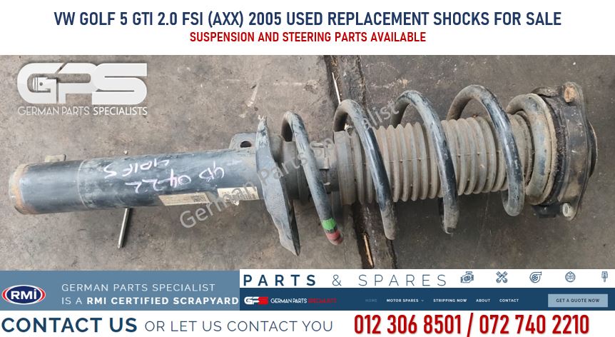 VW Golf 5 GTI 2.0 FSI (AXX) 2005 used replacement shocks for sale - Private Seller VW Golf 5 GTI 2.0 FSI (AXX) 2005 used replacement shocks for sale - Private Seller