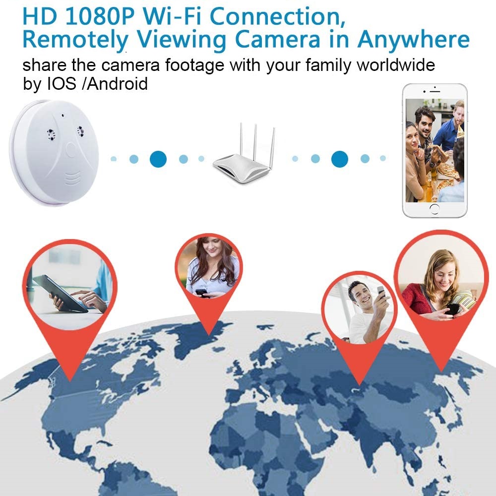 New Wireless Spy Smoke Detector HD Camera with WiFi and Motion Detection. NEW