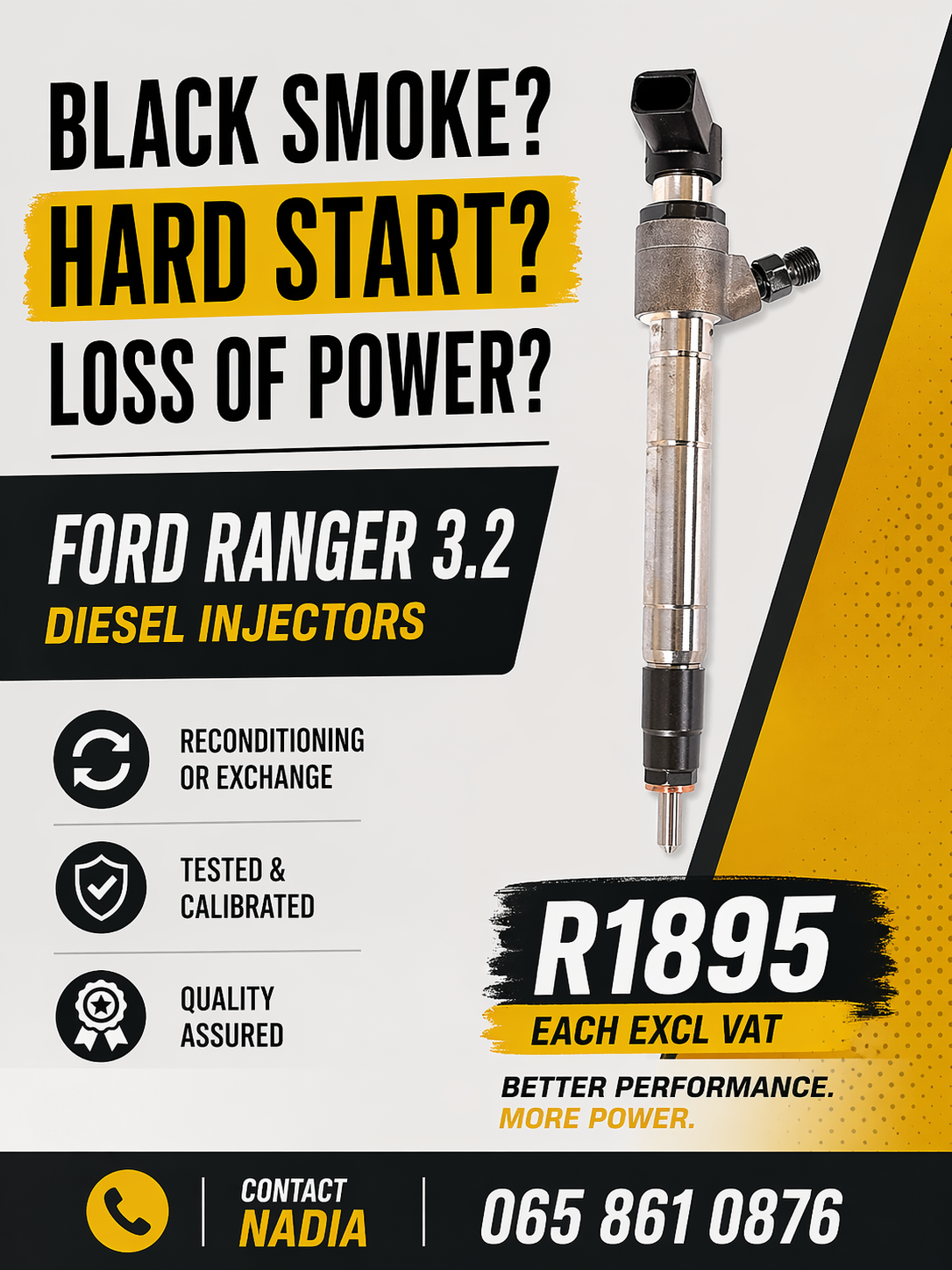 NEW DIESEL INJECTORS FOR SALE FOR FORD RANGER 3.2 - Private Seller NEW DIESEL INJECTORS FOR SALE FOR FORD RANGER 3.2 - Private Seller