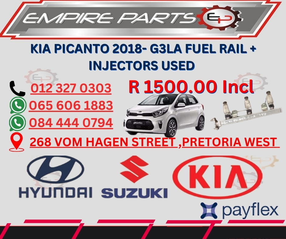 KIA PICANTO 2018- G3LA FUEL RAIL + INJECTORS USED - Private Seller KIA PICANTO 2018- G3LA FUEL RAIL + INJECTORS USED - Private Seller