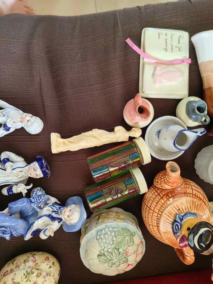 Various ornaments for sale all must go together