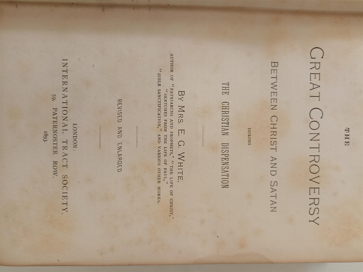Collectable Book - The Great Controversy