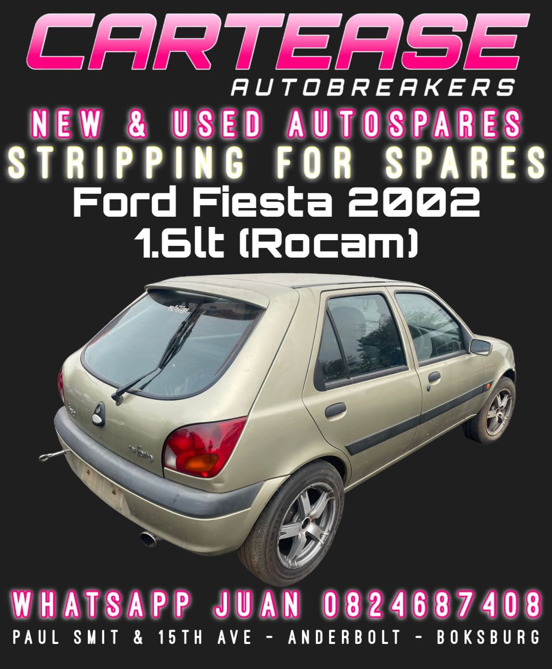 FORD FIESTA 2002 1.6LT (ROCAM) STRIPPING FOR SPARES - Private Seller FORD FIESTA 2002 1.6LT (ROCAM) STRIPPING FOR SPARES - Private Seller
