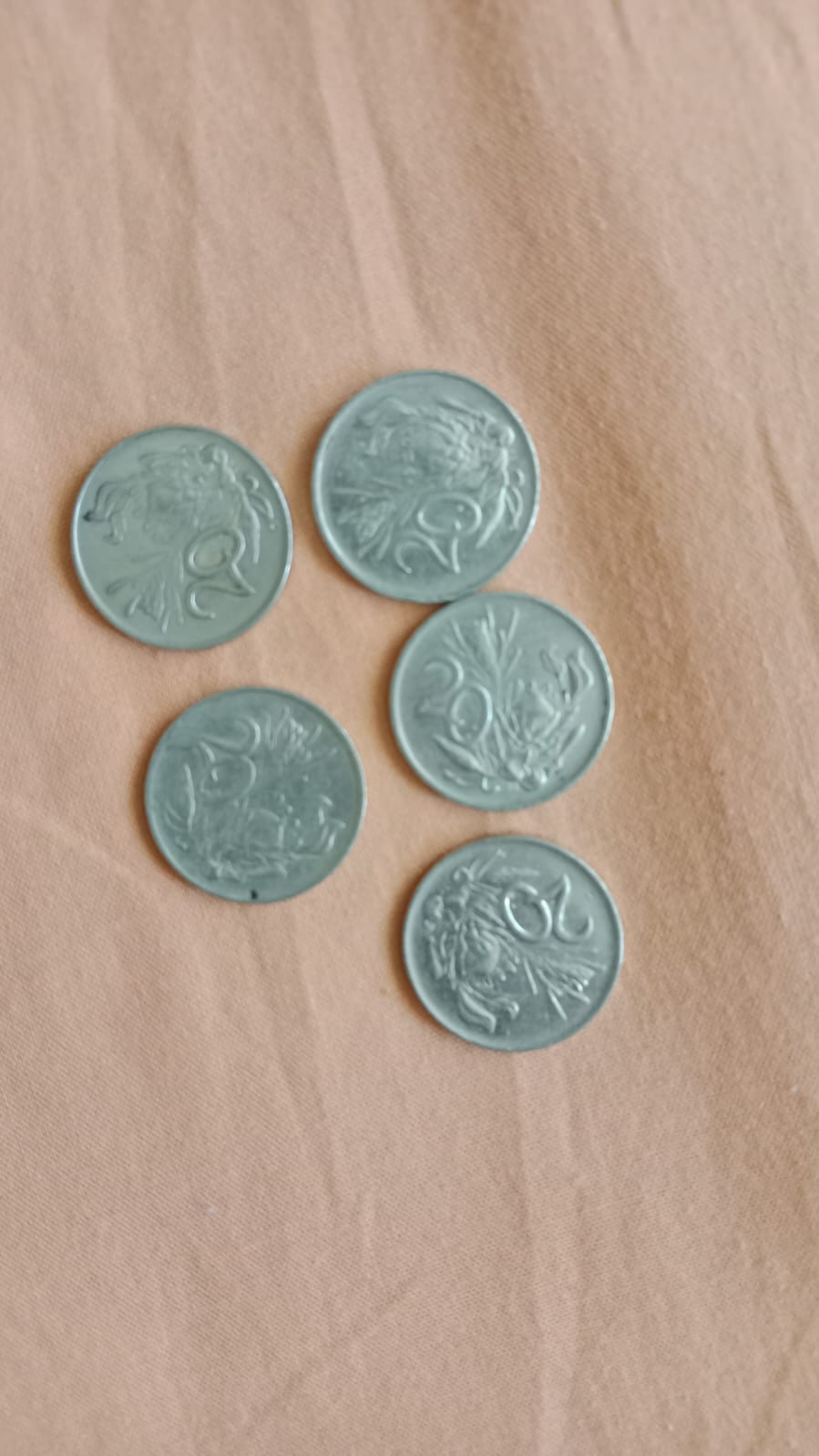 Old South African Coins dated from 1973 to 1990