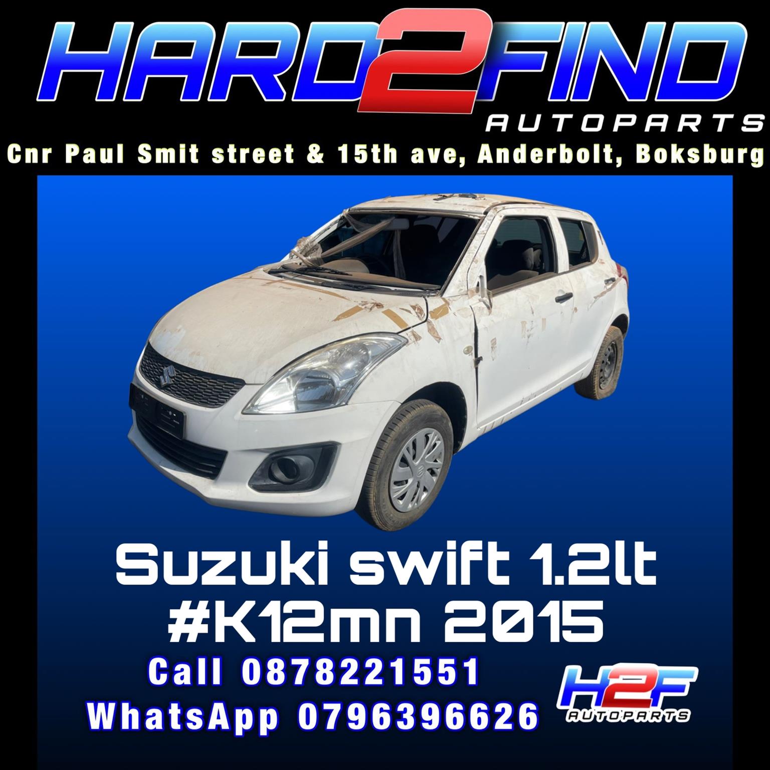 SUZUKI SWIFT 2015 1.2LT #K12MN STRIPPING FOR SPARES - Private Seller SUZUKI SWIFT 2015 1.2LT #K12MN STRIPPING FOR SPARES - Private Seller