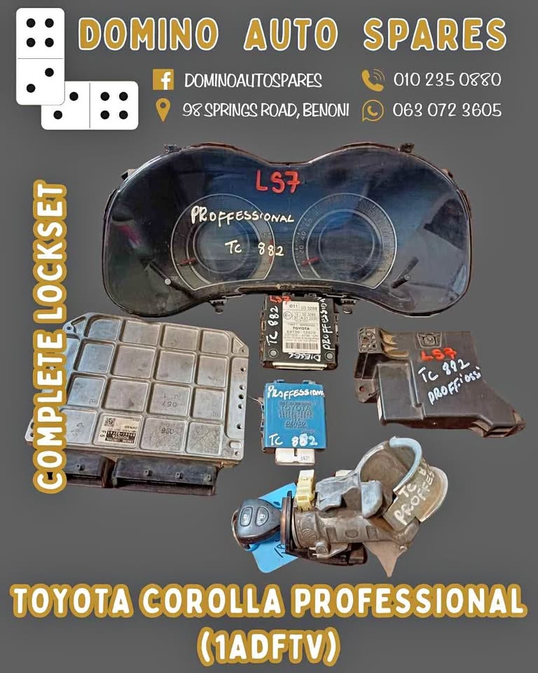 Toyota Corolla Professional 1 AD LOCKSET (ECU,KEY CLUSTER )For Sale.