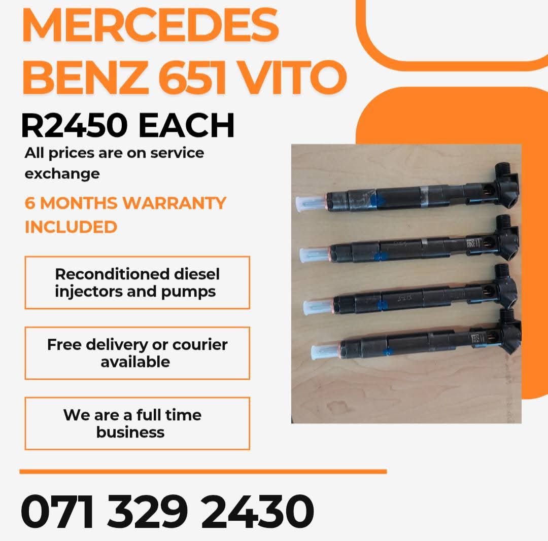 MERCEDES BENZ VITO 651 INJECTORS FOR SALE WITH WARRANTY INCLUDED - Private Seller MERCEDES BENZ VITO 651 INJECTORS FOR SALE WITH WARRANTY INCLUDED - Private Seller