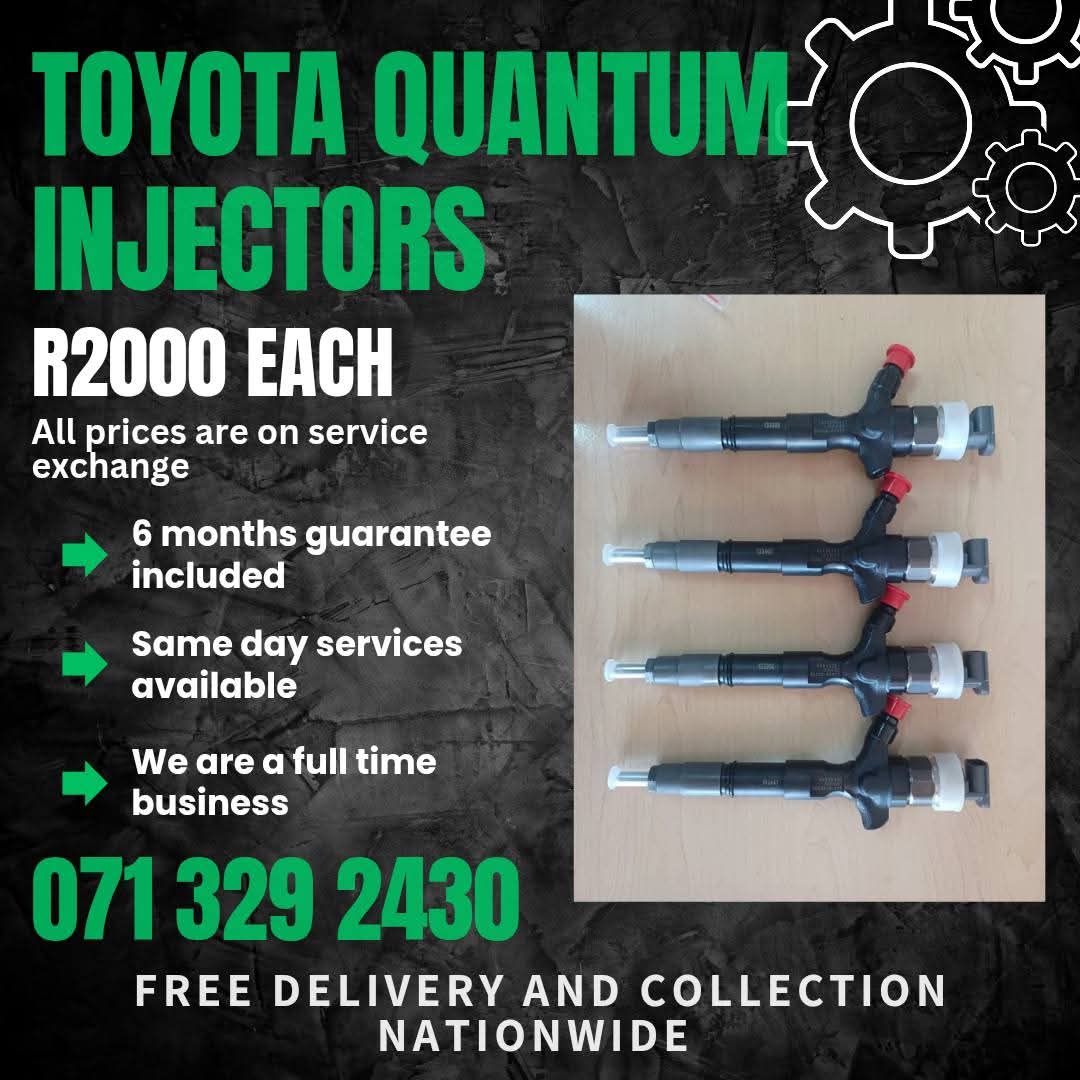 TOYOTA QUANTUM INJECTORS FOR SALE WITH WARRANTY INCLUDED - Private Seller TOYOTA QUANTUM INJECTORS FOR SALE WITH WARRANTY INCLUDED - Private Seller